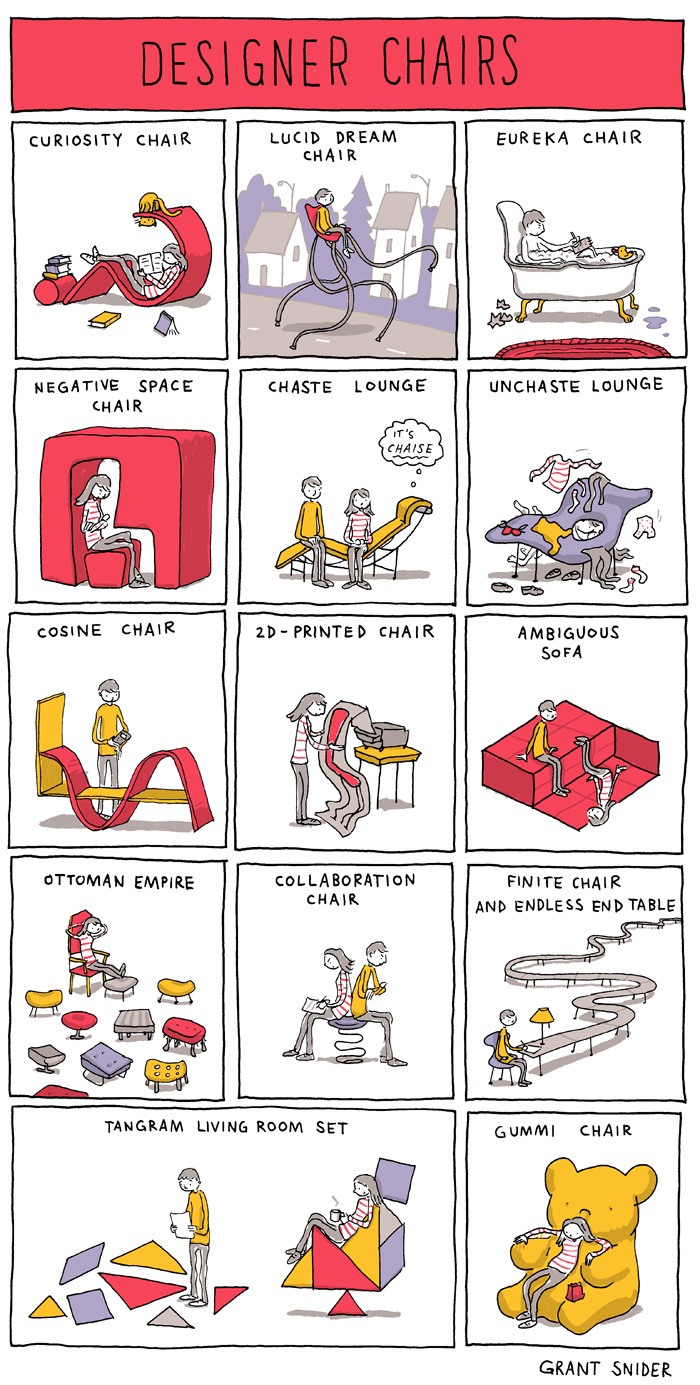 Designer Chairs by Grant Snider