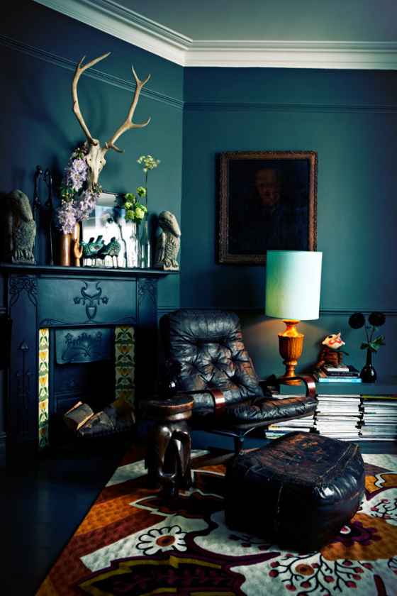 Dark, moody interiors by the ever-impressive queen of dark interiors Abigail Ahern