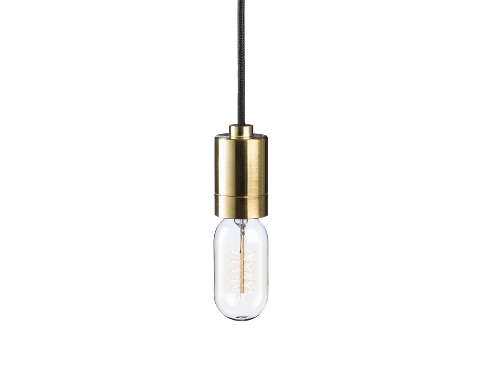 Bala pendant light by Anaesthetic in precision machined polished brass.