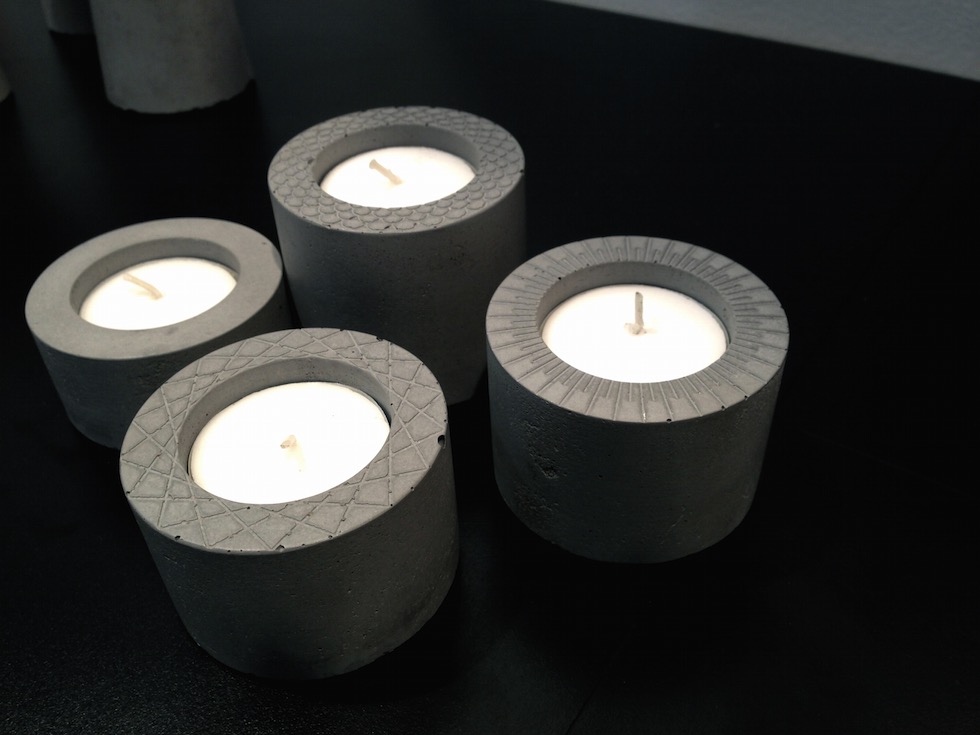 Kasa detailed concrete homewares by An/Aesthetic at DesignEX13, Melbourne. More on the RSD Blog.
