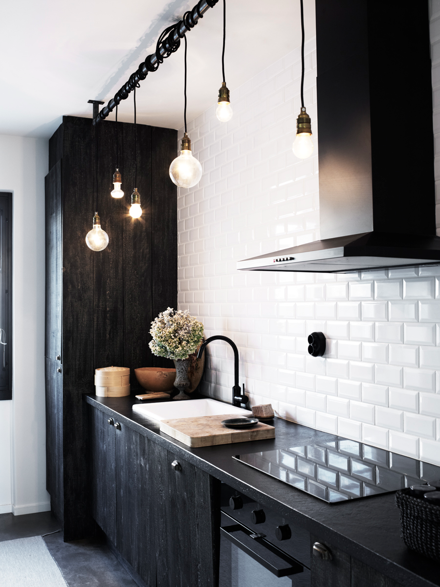 Raw, industrial texture in the Stockholm apartment of interior designer Benedikte Ugland. From The #Monochrome #Kitchen, the RSD Blog.