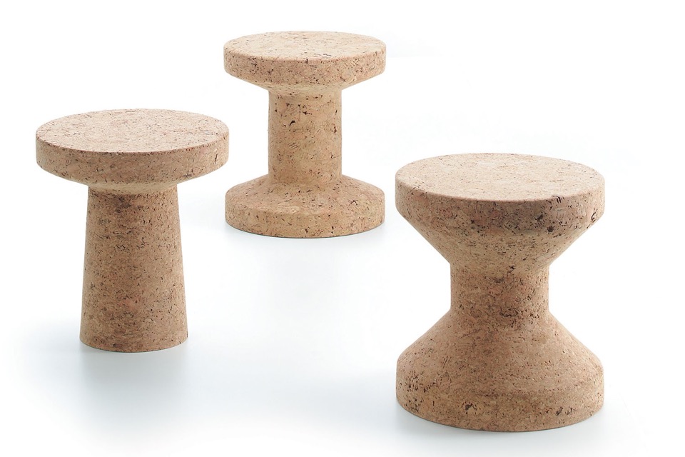 Cork Family stools/side tables, Vitra by Jasper Morrison available from Space Furniture. #cork #home #furniture
