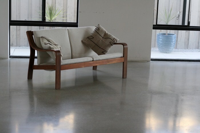 Polished concrete floors in the natural 'Architectural finish' with no exposed aggregate, by DS Grinding in Perth.  More #concrete on the blog.