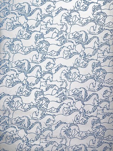 Horses Stampede Wallpaper in Matt Brushed Silver & Pontoon by Florence Broadhurst for Signature Prints. More Australiana on the RSD Blog www.rsdesigns.com.au/blog/