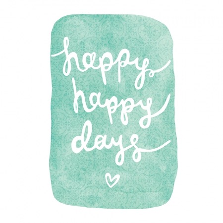 Happy Days print by Emma Kate Creative via Hard To Find | More #aqua #teal & #turquoise on the RSD Blog www.rsdesigns.com.au/blog/