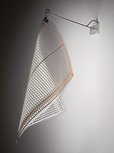 Ingo Maurer's yet to be released Dew Drops wall light (aka 'Cash + Carry Luxury' wall lamp) comprises of a flexible, transparent grid of LEDs, whose weight forms its shape. More geek chic for the home on the RSD Blog.