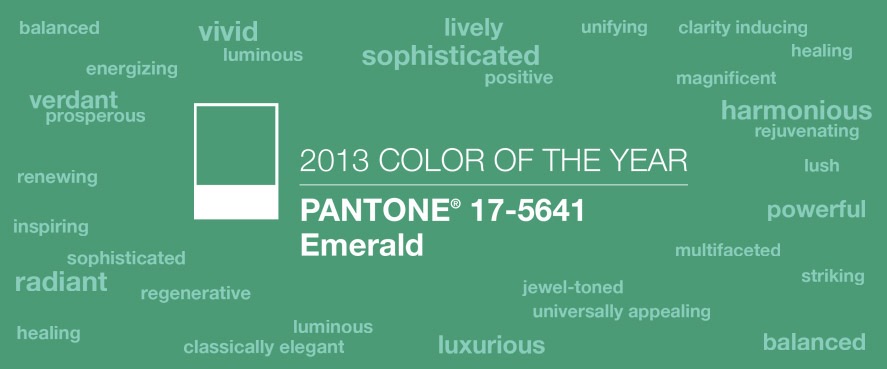 2013 Colour of the Year Pantone 17-5641 Emerald. 