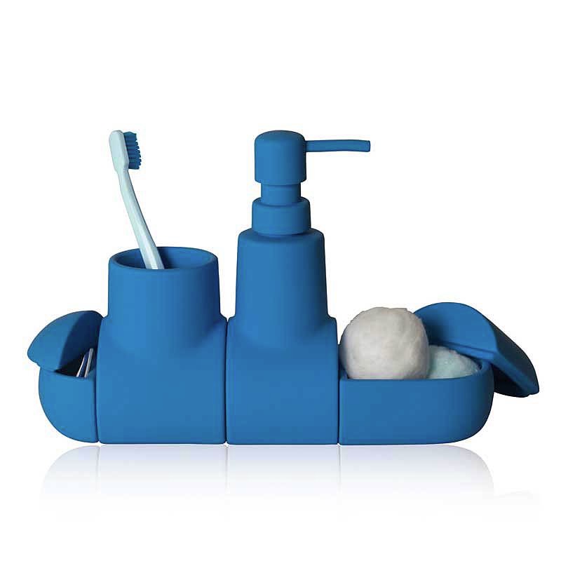 Submarino #bathroom accessory set from Seletti, available from Top3 By Design