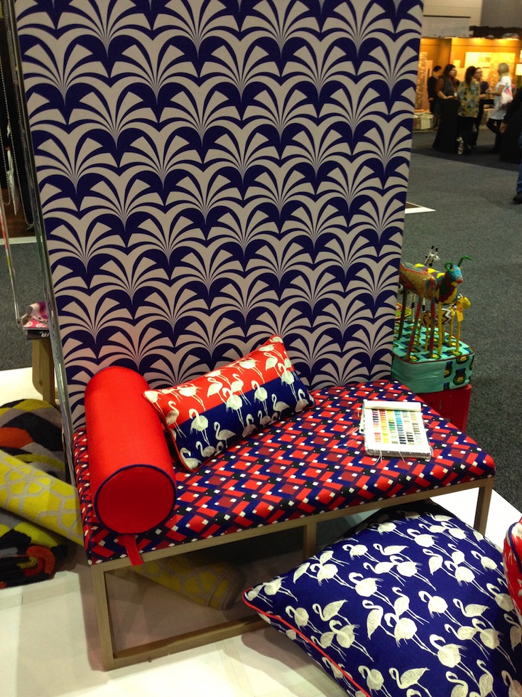 The colourful Emily Ziz display included on-trend bright geometrics, fauna and South-American influences at DesignEX13, Melbourne. More on the RSD Blog.