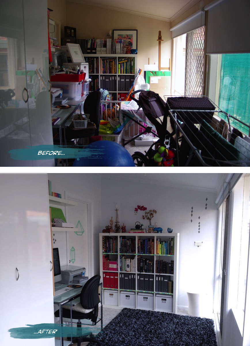 Before and After | Home office update on the RSD Blog | #renovation #diy #home #office