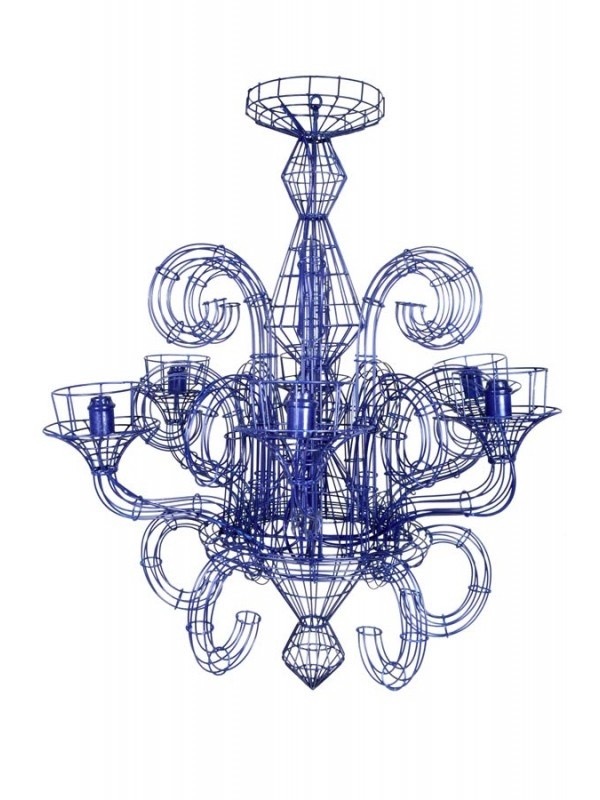 Fenton & Fenton Wire Chandelier in Navy. More #blue goodness on the RSD Blog.