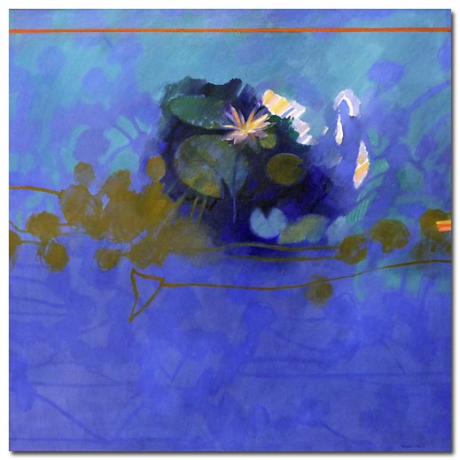 A Full Blossom: Waterlily Series by Margaret Woodward via Gomboc Gallery. More #blue goodness on the RSD Blog. 