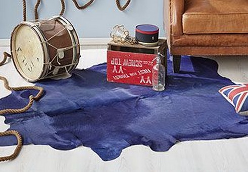 #Navy Blue Picasso Solid Dyed Cow Hide from Hides of Distinction, via Temple & Webster. More #blue goodness on the RSD Blog. 