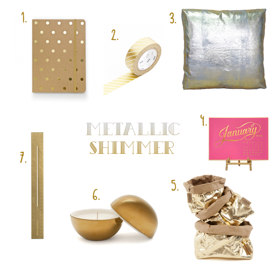 Metallic Shimmer. #Gold products and homewares for the new year. More on the RSD Blog.