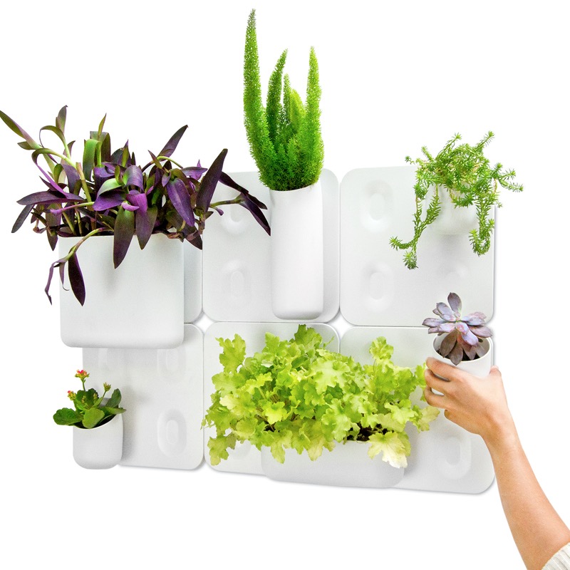 The Urbio wall storage used for inside greenery, available from Top3 By Design. More #greenwall ideas on the RSD Blog.